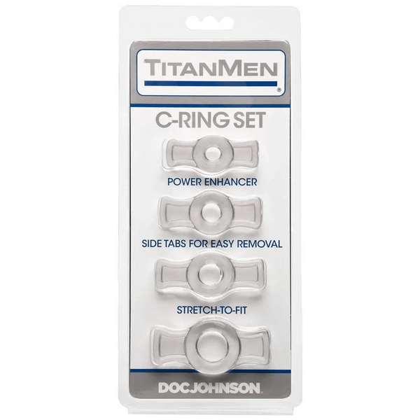 Doc Johnson For Him Doc Johnson TitanMen - Cock Ring Set - Clear