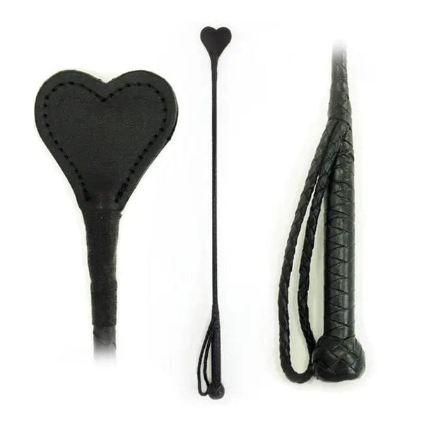 Fetissimo Other Fetissimo Riding Crop Heart Leather 26 In