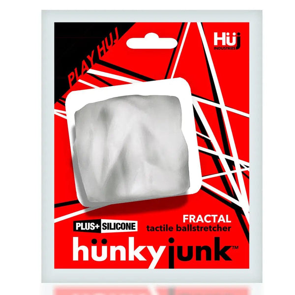 Hunkyjunk For Him HunkyJunk Fractal Tactile Ballstretcher Clear Ice