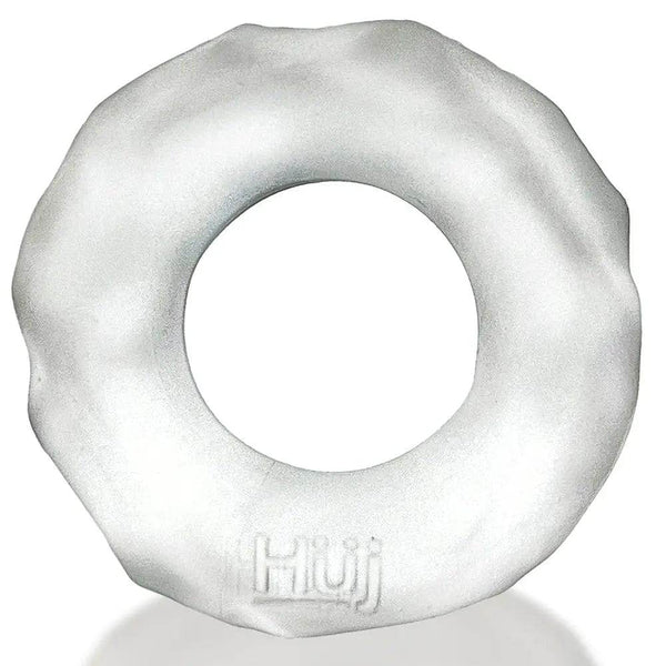 HunkyJunk Fractal Tactile Cock Ring Clear Ice - Dreamy Desire