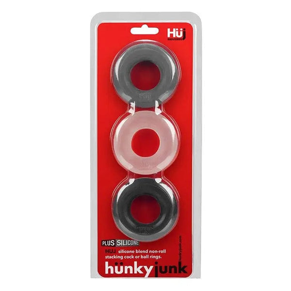 Hunkyjunk For Him Hunkyjunk Huj3 C-Ring Tar Multi 3 Pack