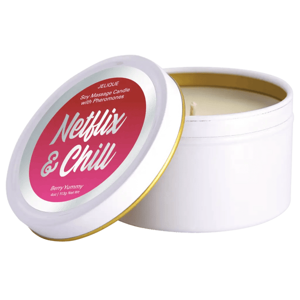 Jelique Lubes Jelique Pheromone Massage Candle Netflix & Chill Berry Yummy 4 Oz