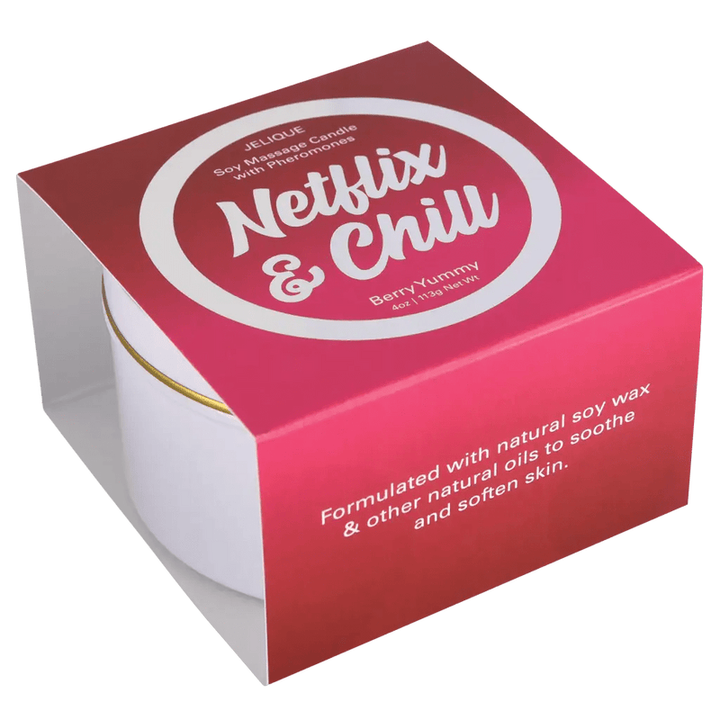 Jelique Lubes Jelique Pheromone Massage Candle Netflix & Chill Berry Yummy 4 Oz