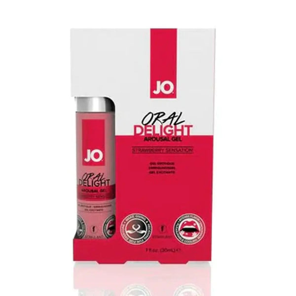 JO Lubricants Lubes Default JO Oral Delight  - Strawberry - Stimulant 1 floz / 30 mL