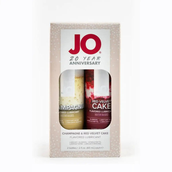 JO Lubricants Lubes JO Limited Edition 20 Year Anniversary Set - Champagne 2 oz/60 mL + Red Velvet Cake 2 oz/60 mL