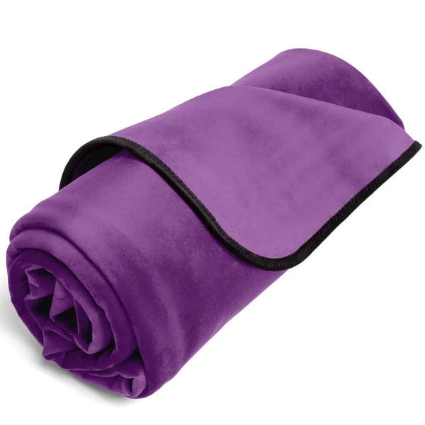 Liberator Fascinator Throw - Moisture Proof Sensual Blanket | Travel Size, Microvelvet Purple Velvish - Dreamy Desire