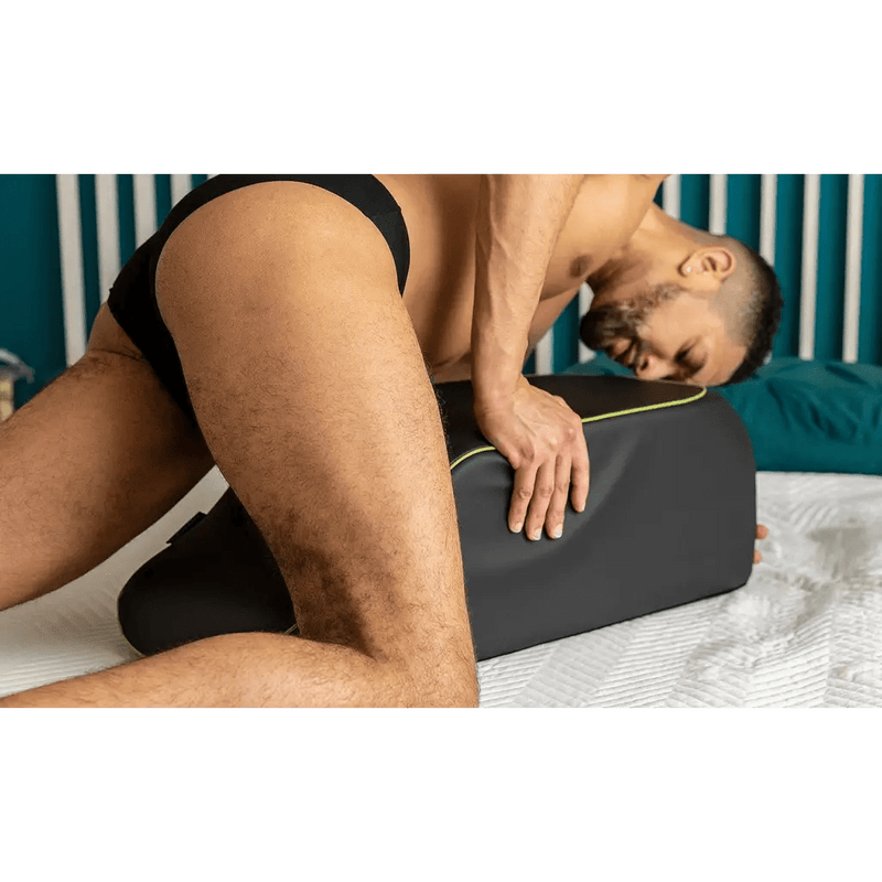 liberator on a mission black sex pillow faux leather | dreamydesire