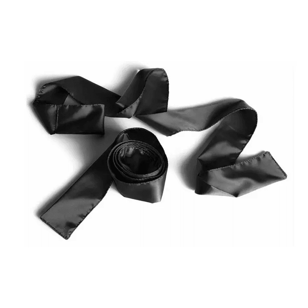 Liberator Silky Tie Ups Black Satin - Dreamy Desire