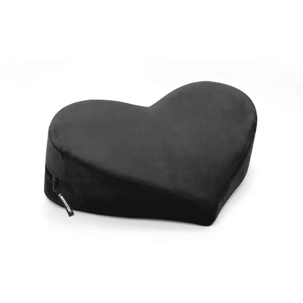 Liberator Heart Wedge - Sensual Positioning Pillow in Black Microvelvet - Dreamy Desire