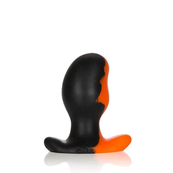 OxBalls Ergo (Orange) Swirl Butt Plug - Black Anal Plug (Medium) - Dreamy Desire