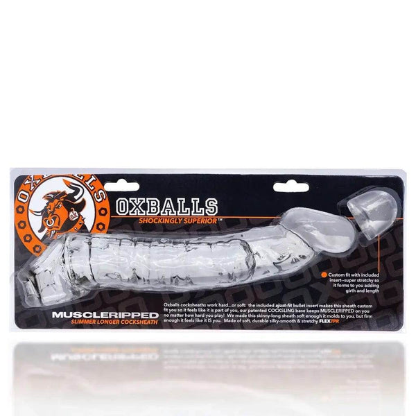 OxBalls Muscle Ripped Cocksheath - Clear - Dreamy Desire