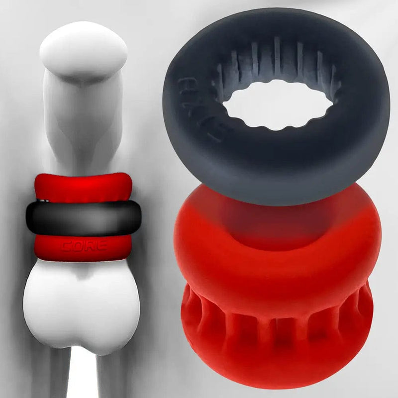 OXBALLS For Him Oxballs Ultracore Ballstretcher W/ Axis Ring (Red Ice)