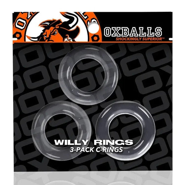 OXBALLS For Him Oxballs Willy Ring 3 - Pack Cockring (Clear)