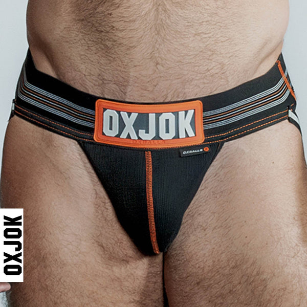 SLINGJOCK, upthrust slider-strap jock, BLACK IRON, LARGE - Dreamy Desire