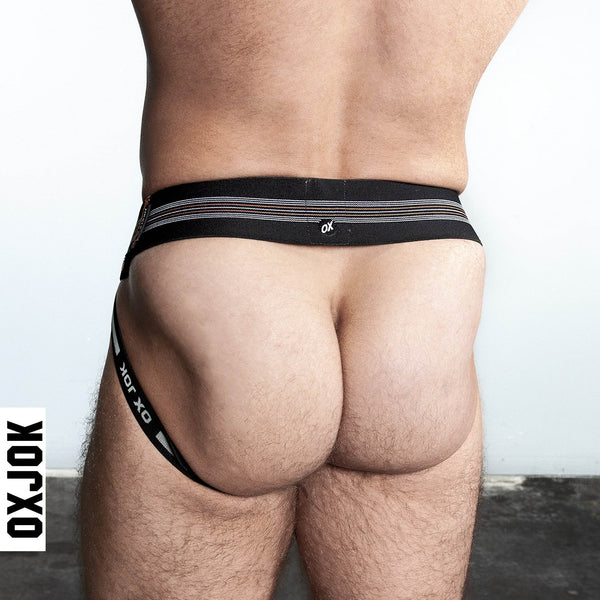 SLINGJOCK, upthrust slider-strap jock, BLACK IRON, LARGE - Dreamy Desire