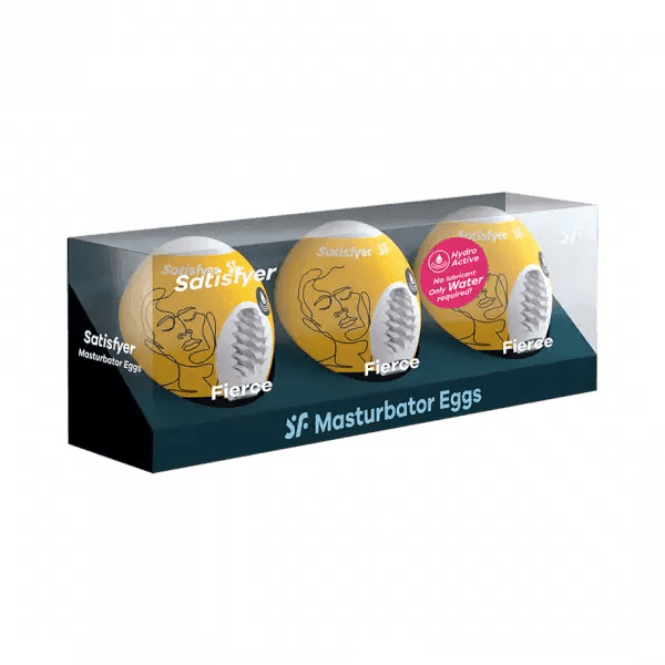 Satisfyer Fierce Yellow Masturbator Egg Set (3 pieces) - Dreamy Desire