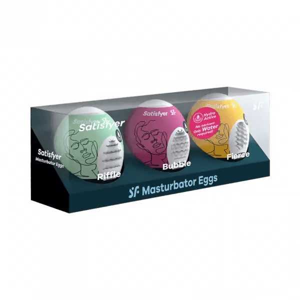 Satisfyer Masturbator Egg 3er Set (Riffle, Bubble, Fierce) - Dreamy Desire
