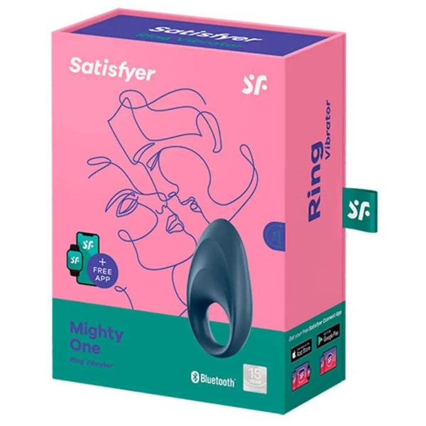 Satisfyer Mighty One Ring Vibrator (Blue) | Vibrating Cock Ring - Dreamy Desire