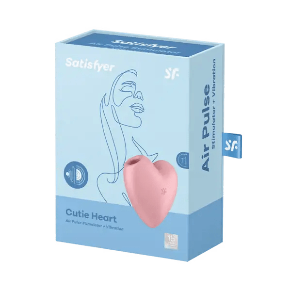 Satisfyer Vibrators Satisfyer Cutie Heart - Air Pulse Clitoral Stimulator Light Red