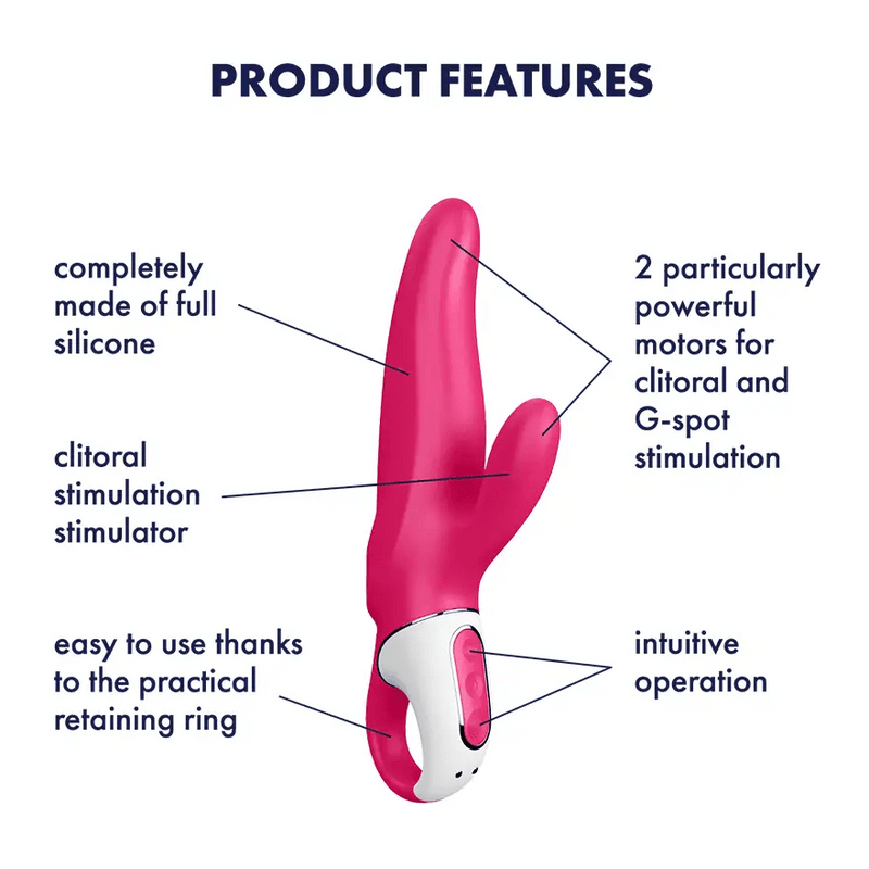 Satisfyer Vibrators Satisfyer Mr. Rabbit Pink Vibrator - G-Spot and Clitoris Simulator