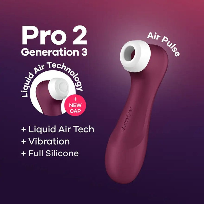Satisfyer Vibrators Satisfyer Pro 2 Gen 3 - Air Pulse Clitoral Stimulator (Wine Red)