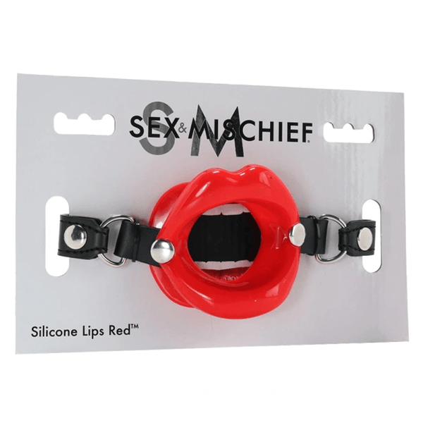 Sex & Mischief BDSM Sex and Mischief Silicone Lips Red Mouth Gag