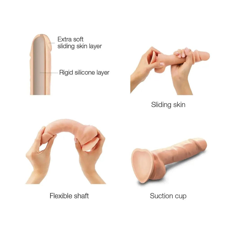 STRAP-ON-ME Dongs & Dildos Strap On Me - Sliding Skin Realistic Dildo XL (Vanilla)