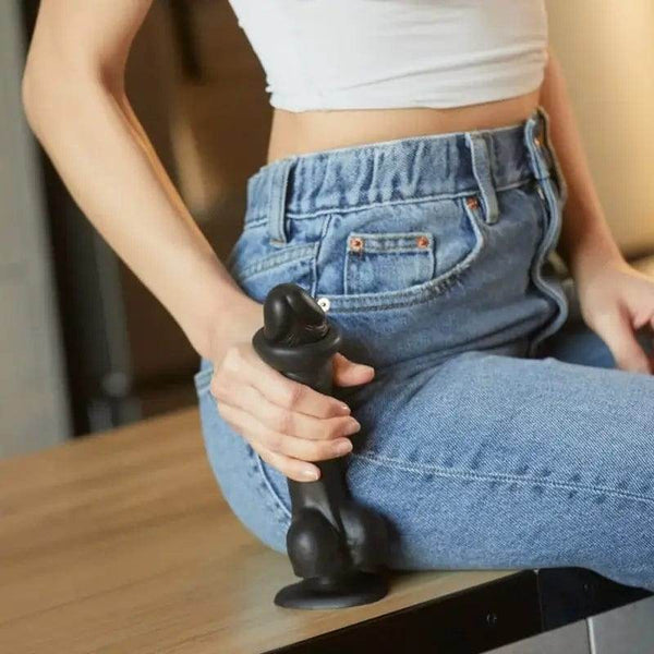 Strap On Me - Sliding Skin Realistic Dildo XXL (Black) - Dreamy Desire