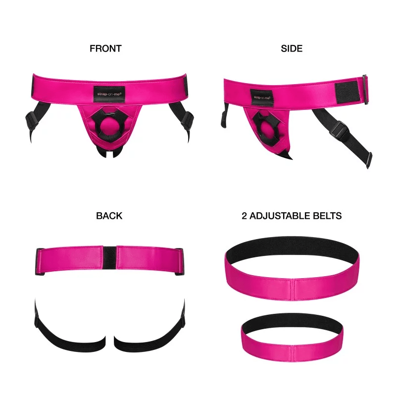 STRAP-ON-ME Strap-Ons & Harnesses LEATHERETTE HARNESS CURIOUS - FUCHSIA