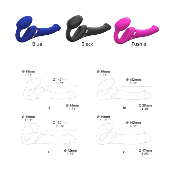 Strap On Me Multi Orgasm Bendable Strap-on Large - Dreamy Desire