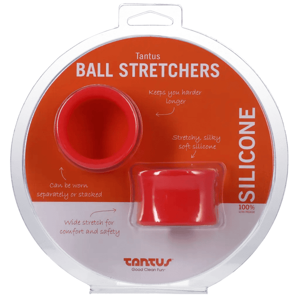 Tantus For Him Red Tantus Silicone Super Soft Red Ball Stretcher Kit
