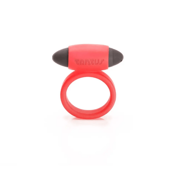 Tantus For Him Red Tantus Vibrating Super Soft Cock Ring in Red
