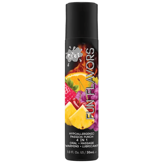 Wet Lubes Wet Fun Flavors Passion Punch 4 in-1 Oral Massage Warming Lube
