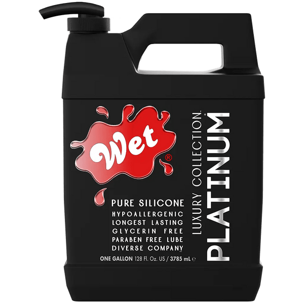 Wet Lubes Wet Platinum Silicone Based Sex Lubricant 1 Gallon