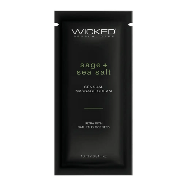 Wicked Lubes Wicked Sage + Sea Salt Sensual Massage Cream 0.34 oz