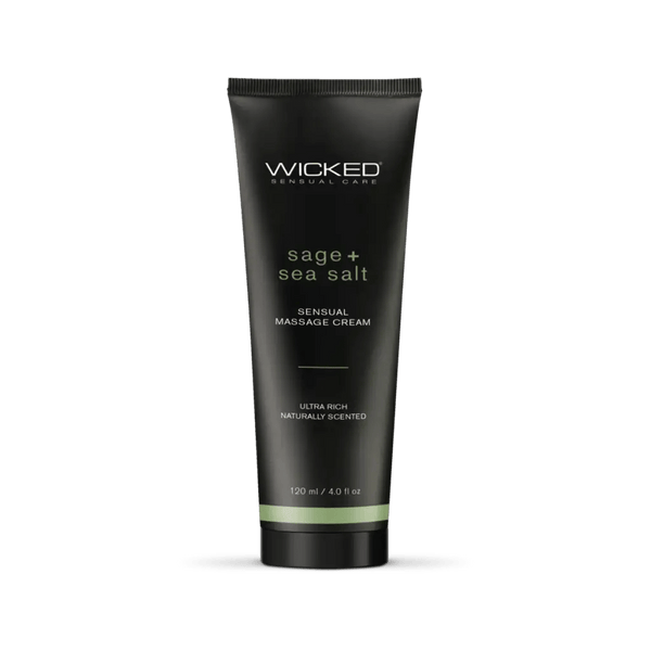 Wicked Lubes Wicked Sensual Care Sage & Sea Salt Massage Cream 4 oz