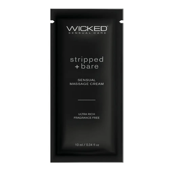 Wicked Lubes Wicked Stripped & Bare Unscented Massage Cream