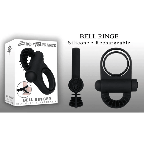 Zero Tolerance Bell Ringer Silicone Cock Ring Black - Dreamy Desire