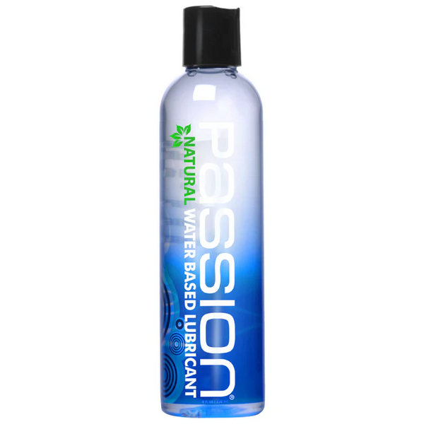 XR Passion Natural Water-Based Lube – 8 oz clear lube in spill-proof bottle