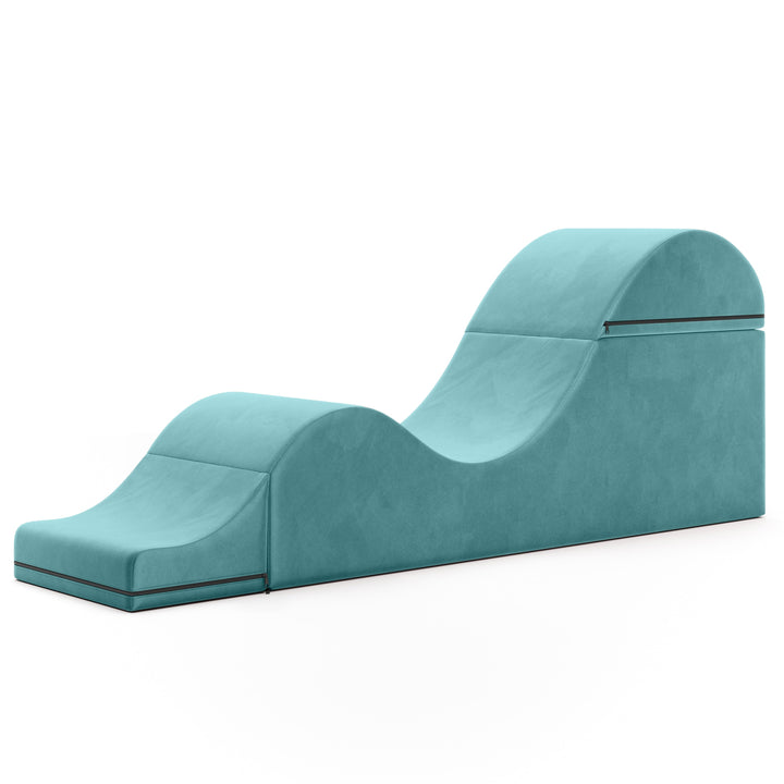 Aria Flip Chaise 18 Inch Wide - Convertible Sex Chair and Bed Bench, Teal