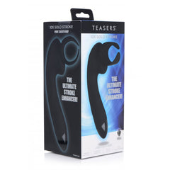 10X Solo Stroke Penis Teaser Wand by Teasers shown in retail box, front and side panel visible