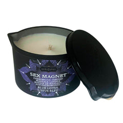 Sex Magnet Massage Candle Blue Lotus (with pour spout) 6 oz/170 g - Dreamy Desire