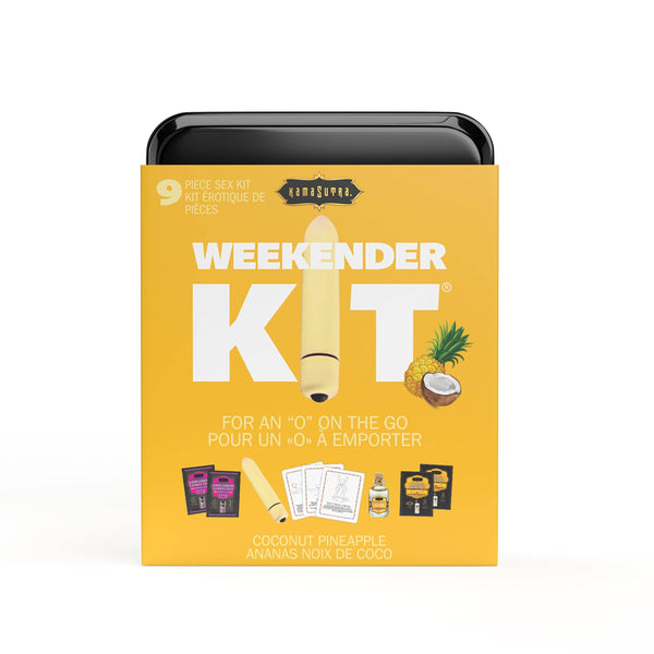 WEEKENDER KIT VIBE Coconut Pineapple Includes: Oil of Love, Reusable 10 speed mini vibe, Massage Oil, Love Liquid and Erotic Playcards - Dreamy Desire