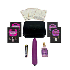 WEEKENDER KIT VIBE Raspberry Dreams Includes: Oil of Love, Reusable 10 speed mini vibe, Massage Oil, Love Liquid and Erotic Playcards - Dreamy Desire