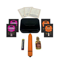 WEEKENDER KIT VIBE Tropical Mango Includes: Oil of Love, Reusable 10 speed mini vibe, Massage Oil, Love Liquid and Erotic Playcards - Dreamy Desire