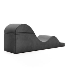 Aria XL Flip Chaise 22 Inch Wide - Convertible XL Sex Chair and Bed Bench, Black