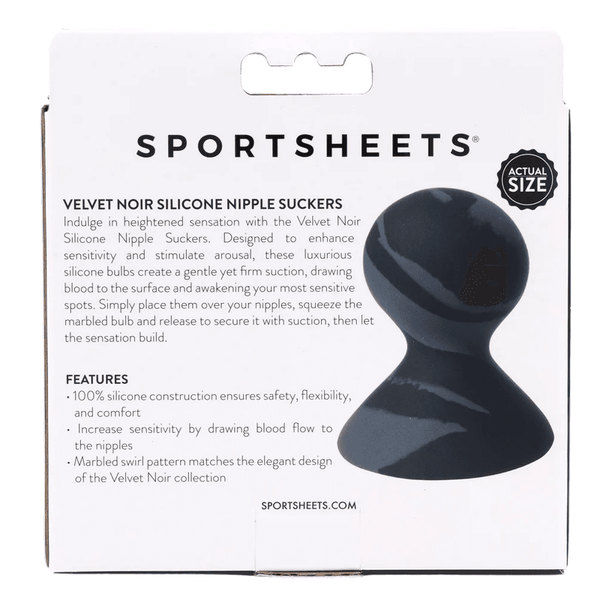 Sportsheets Velvet Noir Silicone Nipple Suckers - Dreamy Desire