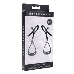 Sportsheets Velvet Noir Tuggable Nipple Clamps - Dreamy Desire