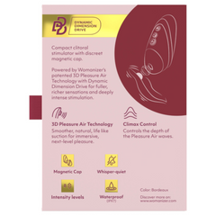 Womanizer Next Liberty Bordeaux, quiet air-pulse toy for discreet use