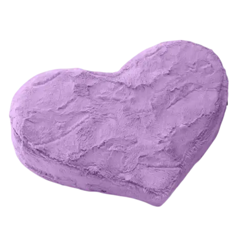Heart Wedge Faux Fur, Purple